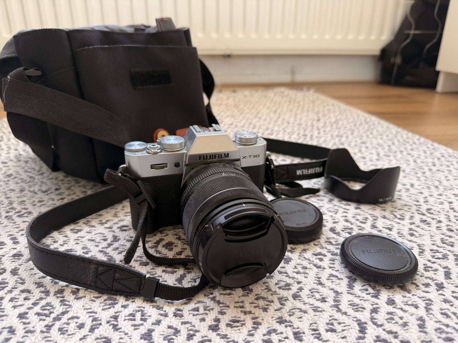 Fujifilm X-T30 II + XF18-55mmF2.8-4 R LM OIS Kit – Silver, Ophalen of Verzenden, Zo goed als nieuw, Compact, Fuji