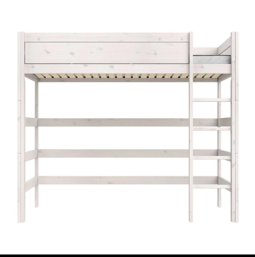 Lifetime Hoogslaper met bureau en lattenbodem, Ophalen, 85 tot 100 cm, Gebruikt, Hoogslaper of Stapelbed