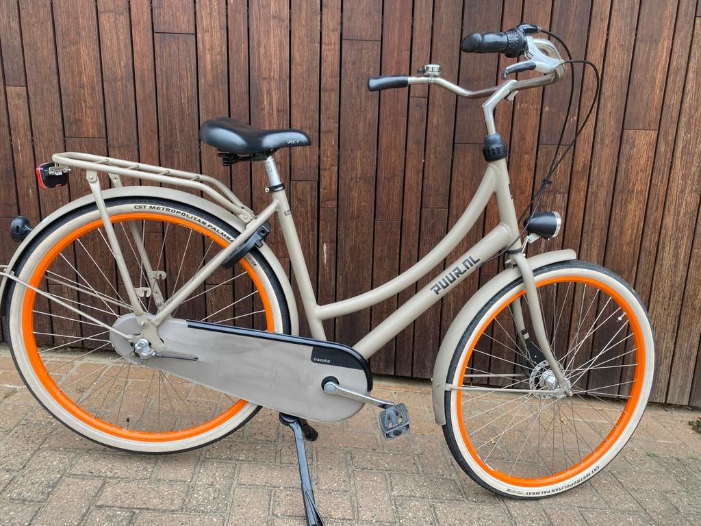 Leuke stoere Gazelle PuurNL meiden fiets 54 cm, Fietsen en Brommers, Fietsen | Dames | Omafietsen, Gebruikt, 53 tot 56 cm, Handrem