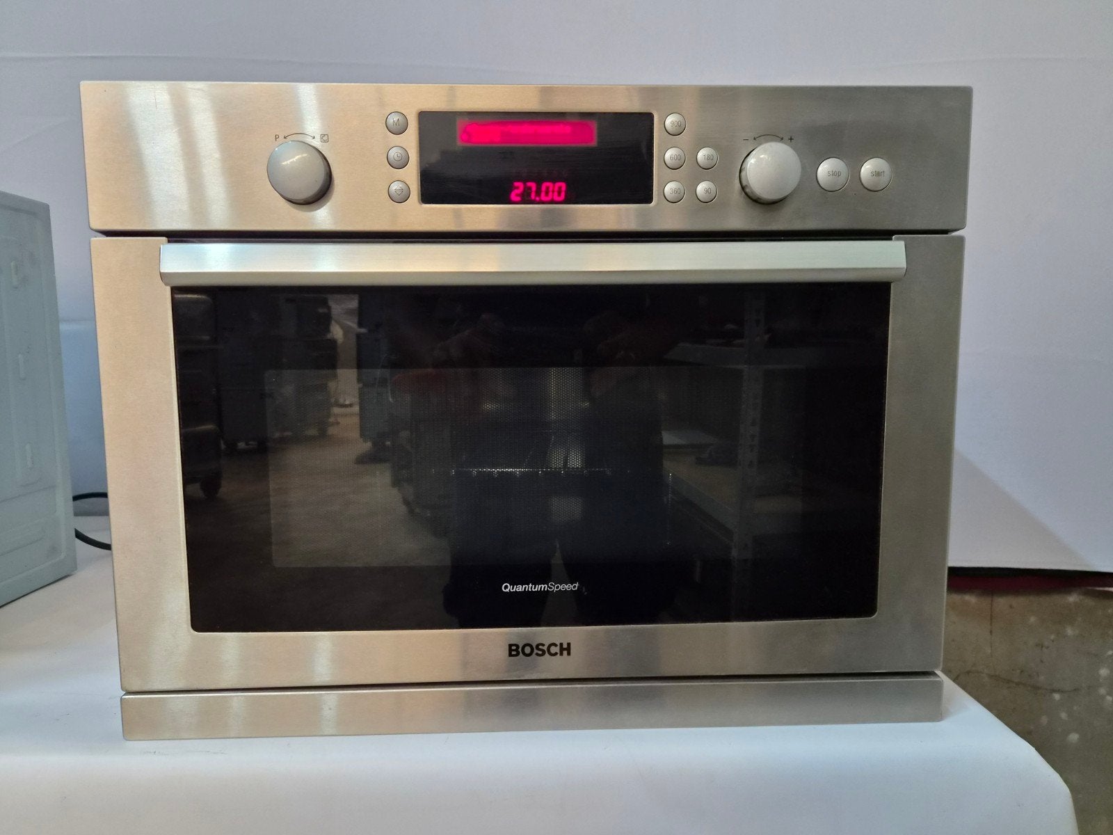 Bosch quantemspeed inbouw combi-oven/magnetron, Witgoed en Apparatuur, Magnetrons, Refurbished, Inbouw, Combimagnetron, 45 tot 60 cm