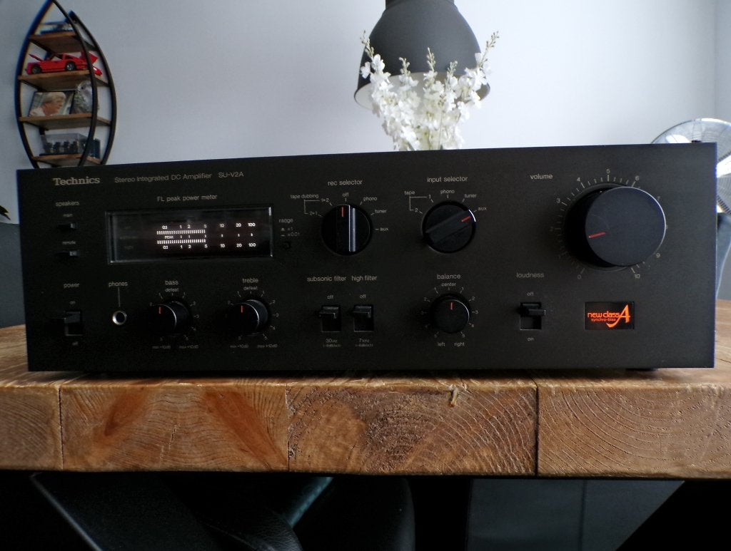 Mooie Vintage Technics HiFi stereo versterker type SU-V2A., Overige merken, Gebruikt, Ophalen of Verzenden, 60 tot 120 watt