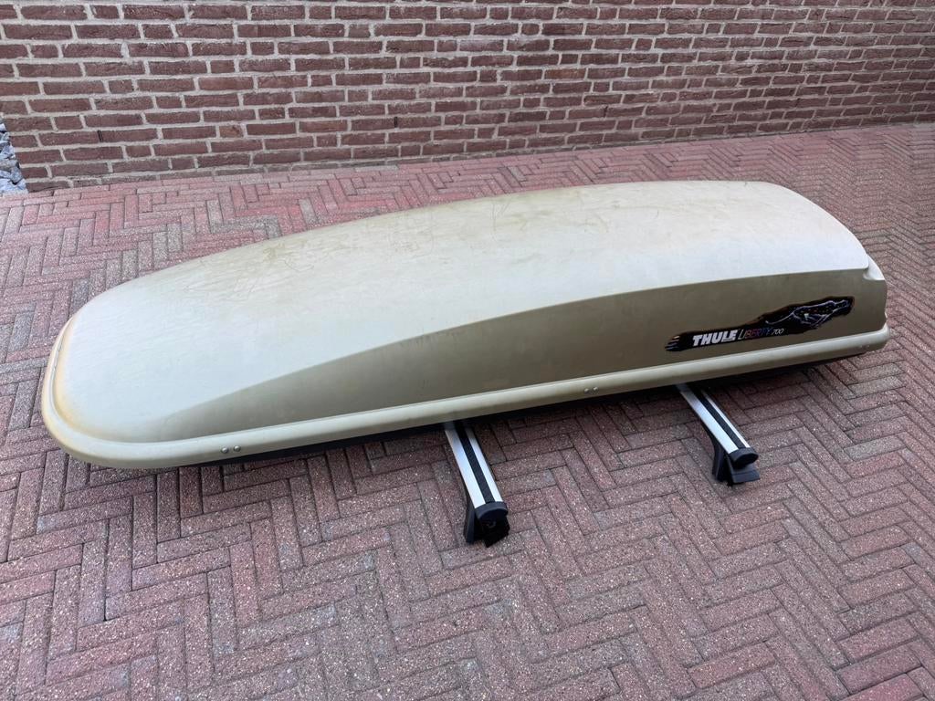 Thule liberty 700 skibox met dakdragers Audi A6 C7, Auto diversen, Dakkoffers, Ophalen, Zo goed als nieuw
