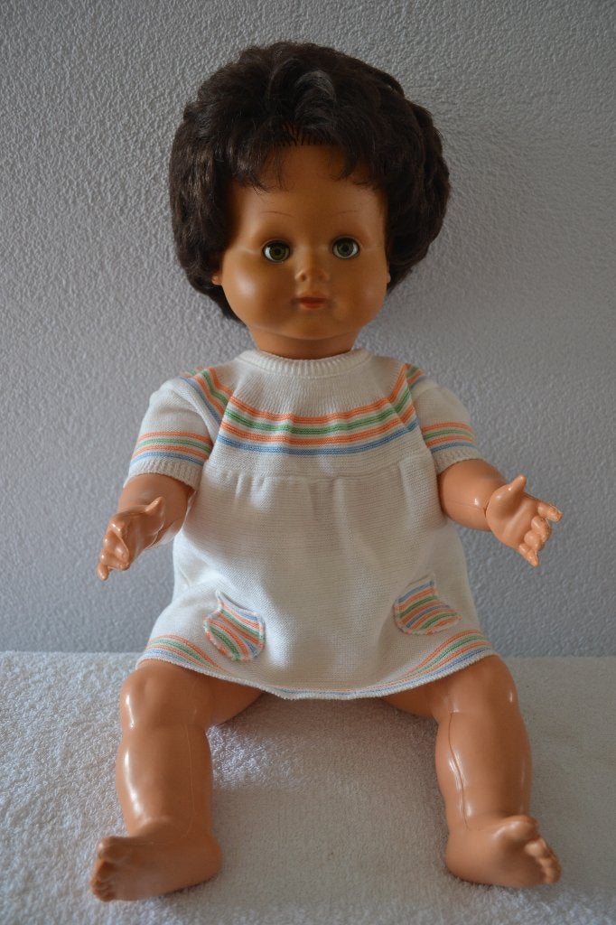 Mooie wildebras pop uit de jaren 1960 NR 7106, Verzamelen, Poppen, Ophalen of Verzenden, Zo goed als nieuw, Pop