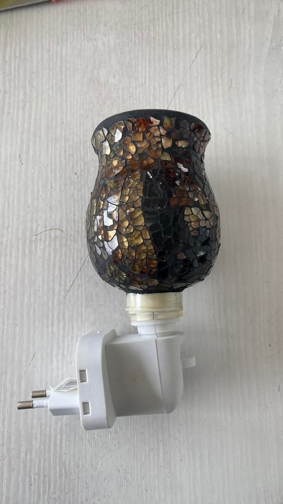 Nachtlampje mozaïek, Ophalen of Verzenden, Zo goed als nieuw, E27 (groot), Led-lamp