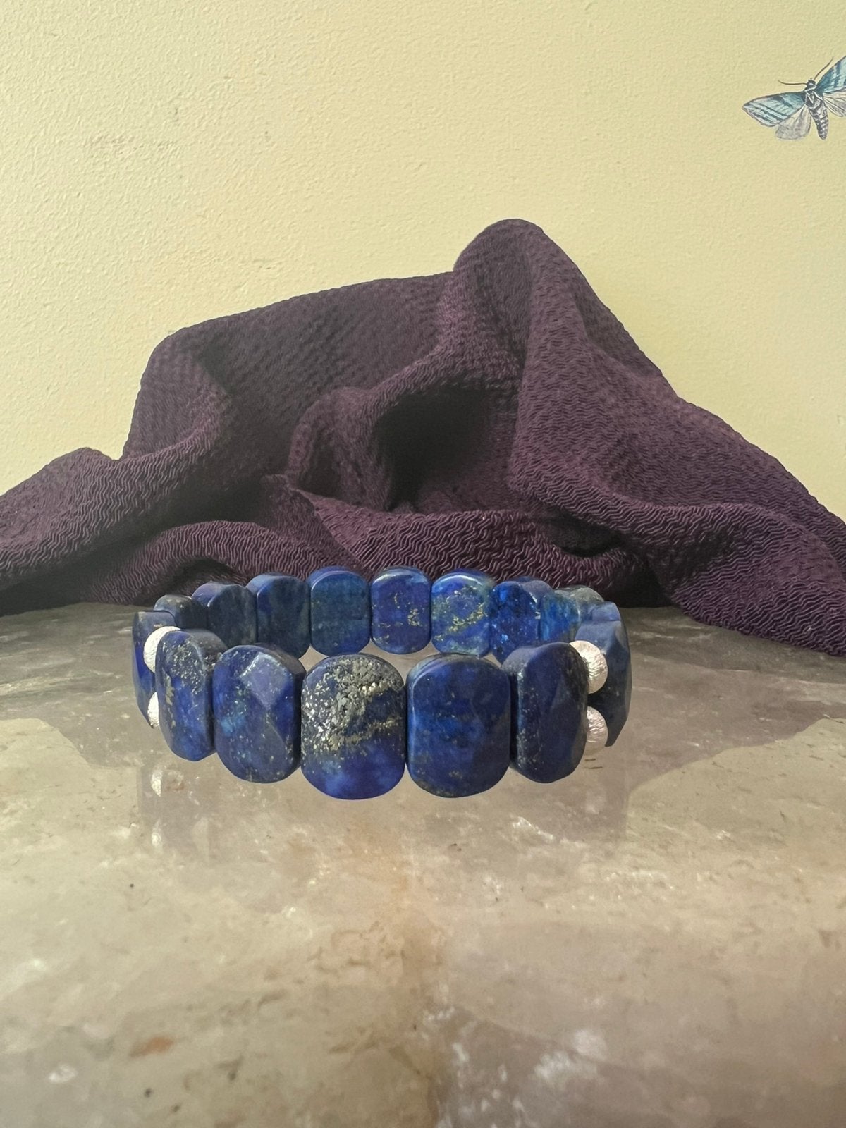 Lapis lazuli zilver 925 geluk wisdom magie eyecatcher, Blauw, Magnolia11, Nieuw, Ophalen of Verzenden