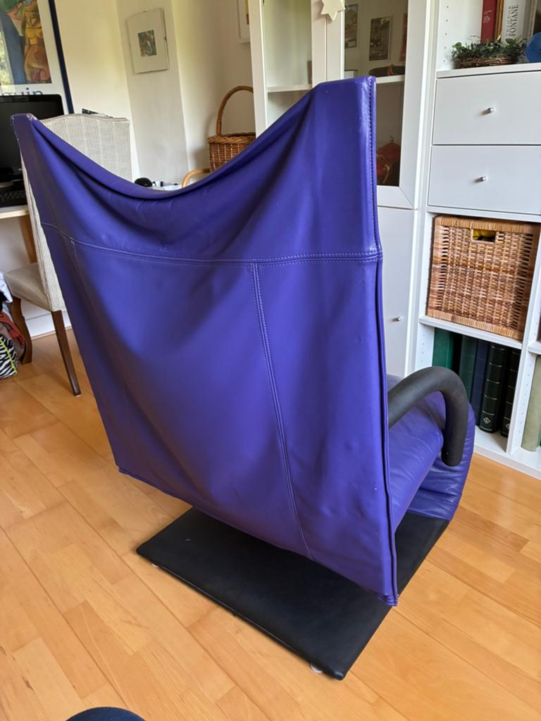 Ligne roset fauteuil, Gebruikt, Ophalen of Verzenden, 50 tot 75 cm, Leer
