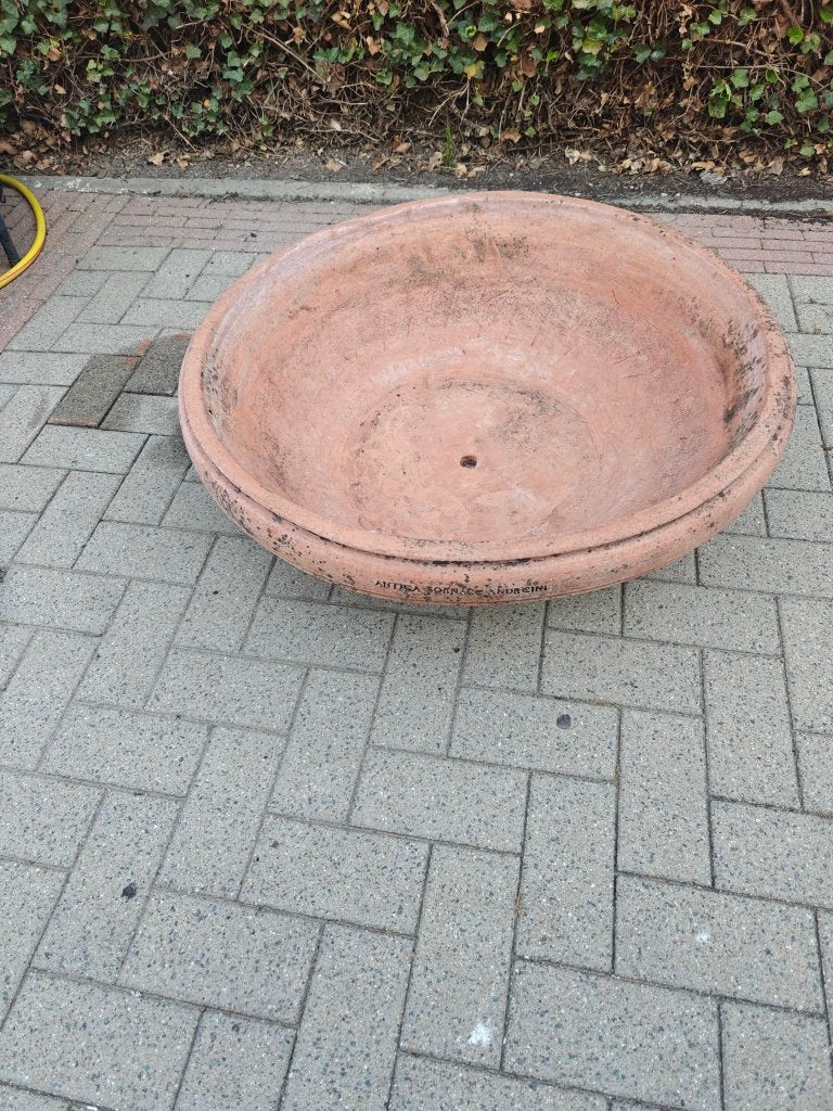 terracotta bloempot 2 stuks, Rond, Zo goed als nieuw, Minder dan 40 cm, Terracotta