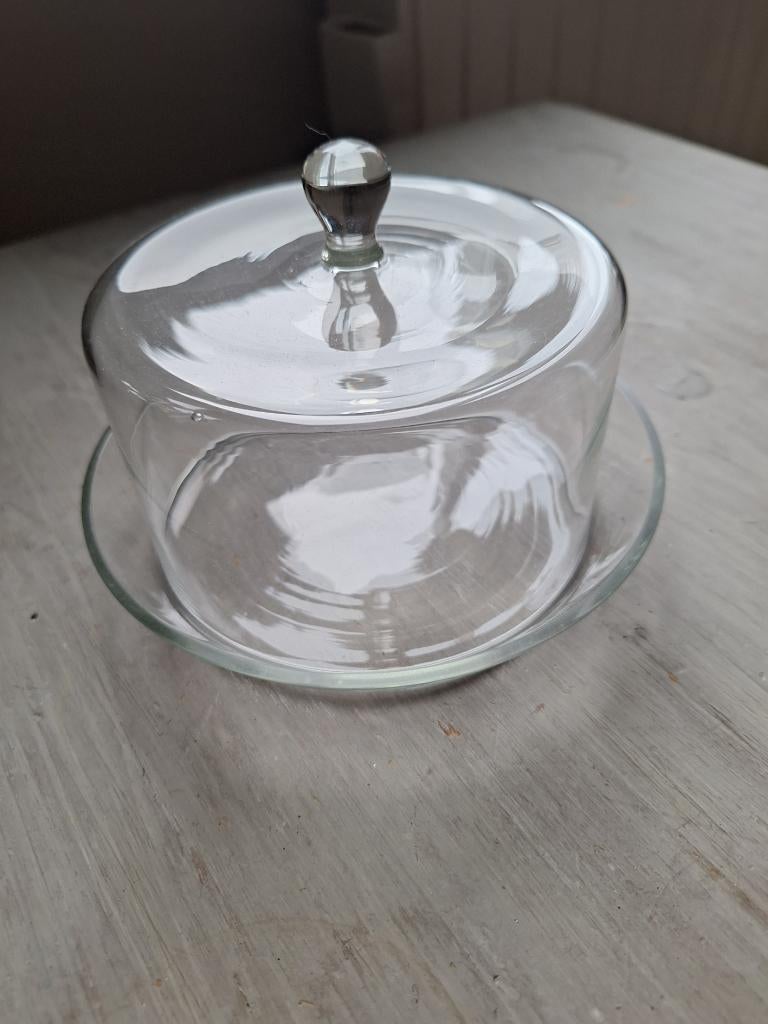 Antieke glazen stolpje, Ophalen of Verzenden