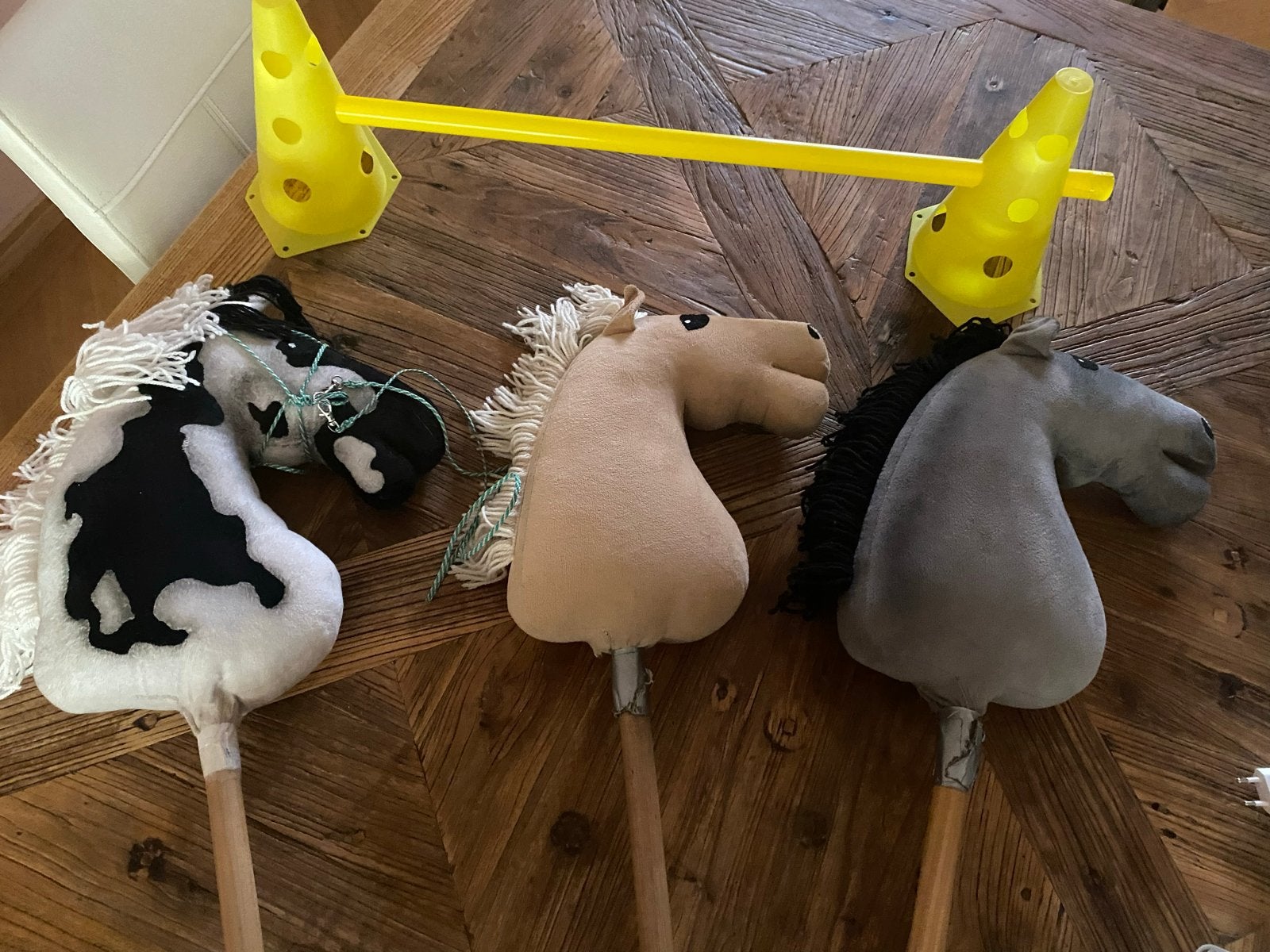 Hobby Horse Set - 3 Stokpaarden met Hindernis, Ophalen of Verzenden, Gebruikt, Jongen of Meisje