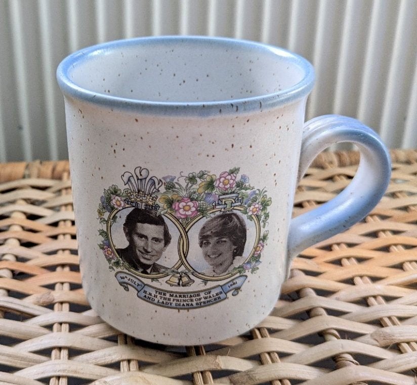 Vintage Diana & Charles wedding bruiloft beker, Verzamelen, Koninklijk Huis en Royalty, Ophalen of Verzenden, Zo goed als nieuw
