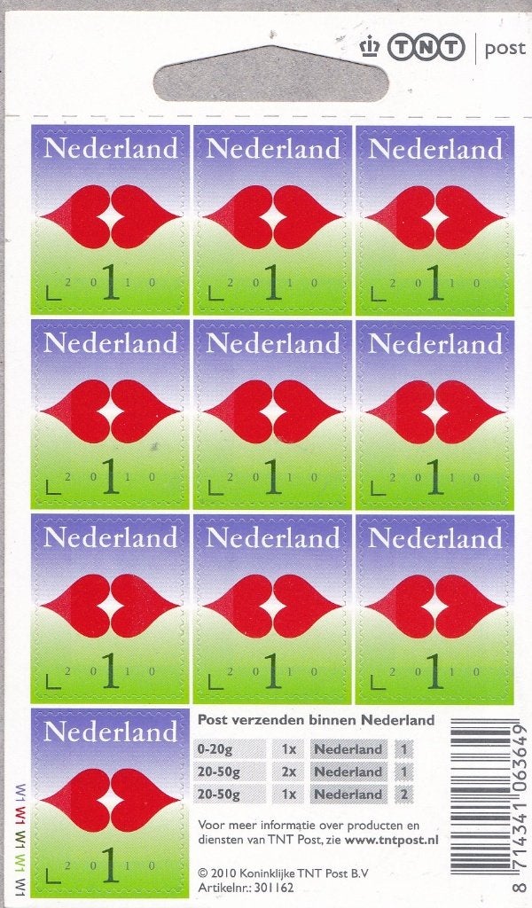 Voor de liefde – logo TNT – W1W1W1W1 – V2745a, Ophalen of Verzenden, Na 1940, Postfris
