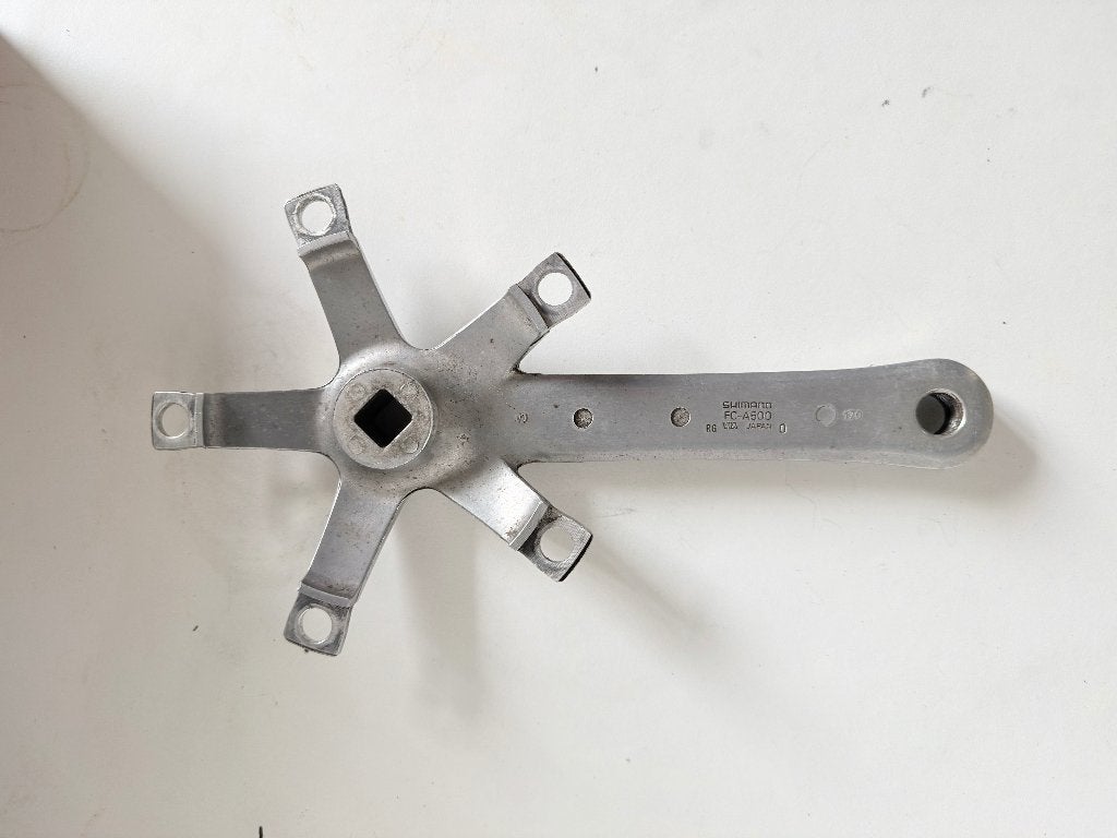 Shimano Exage 500EX rechtercrank, 170mm, 130 BCD, Crankstel of Pedalen, Gebruikt, Racefiets, Ophalen of Verzenden