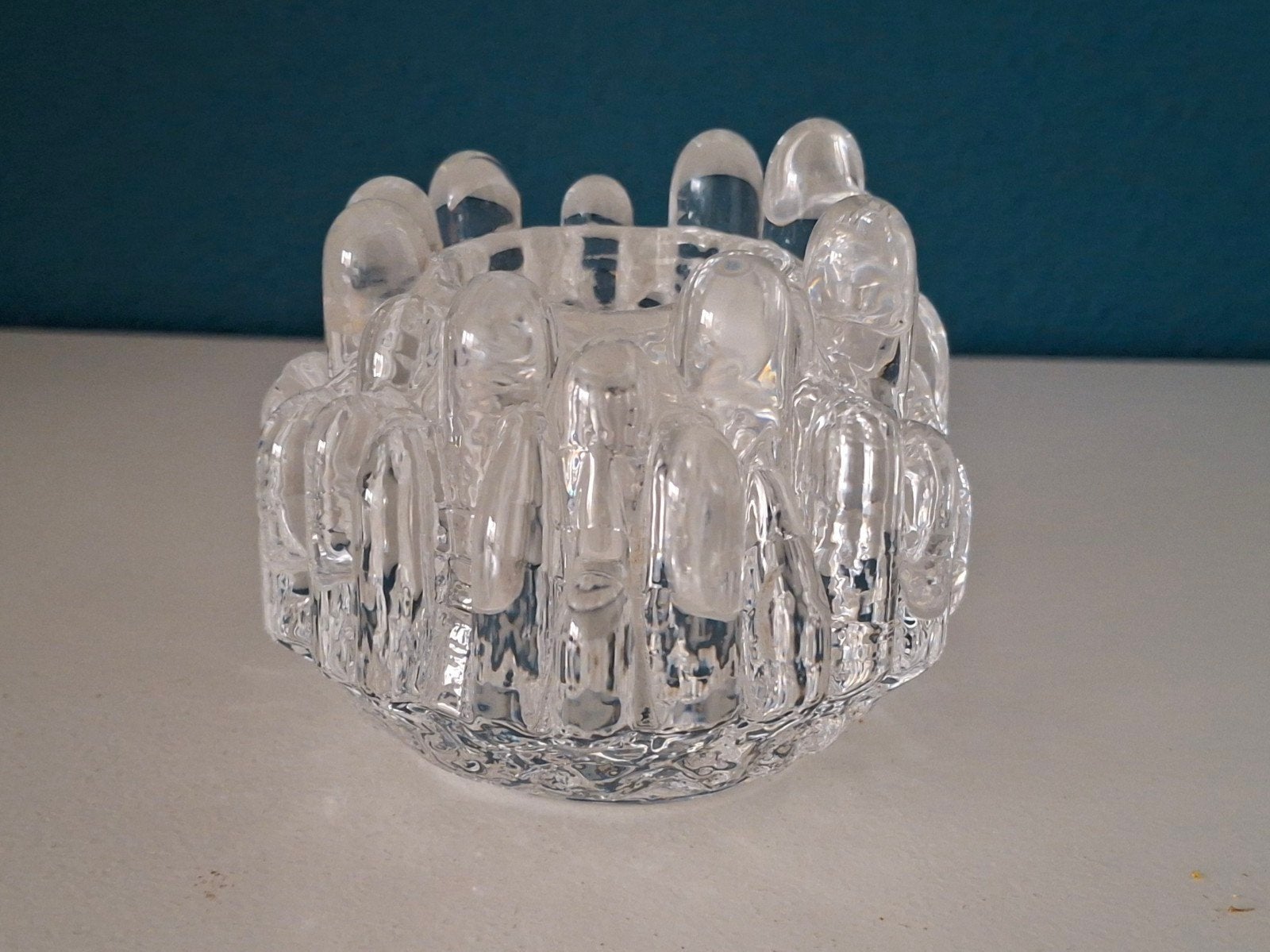 Kosten Boda Polar ice vintage waxinehouder, Ophalen of Verzenden