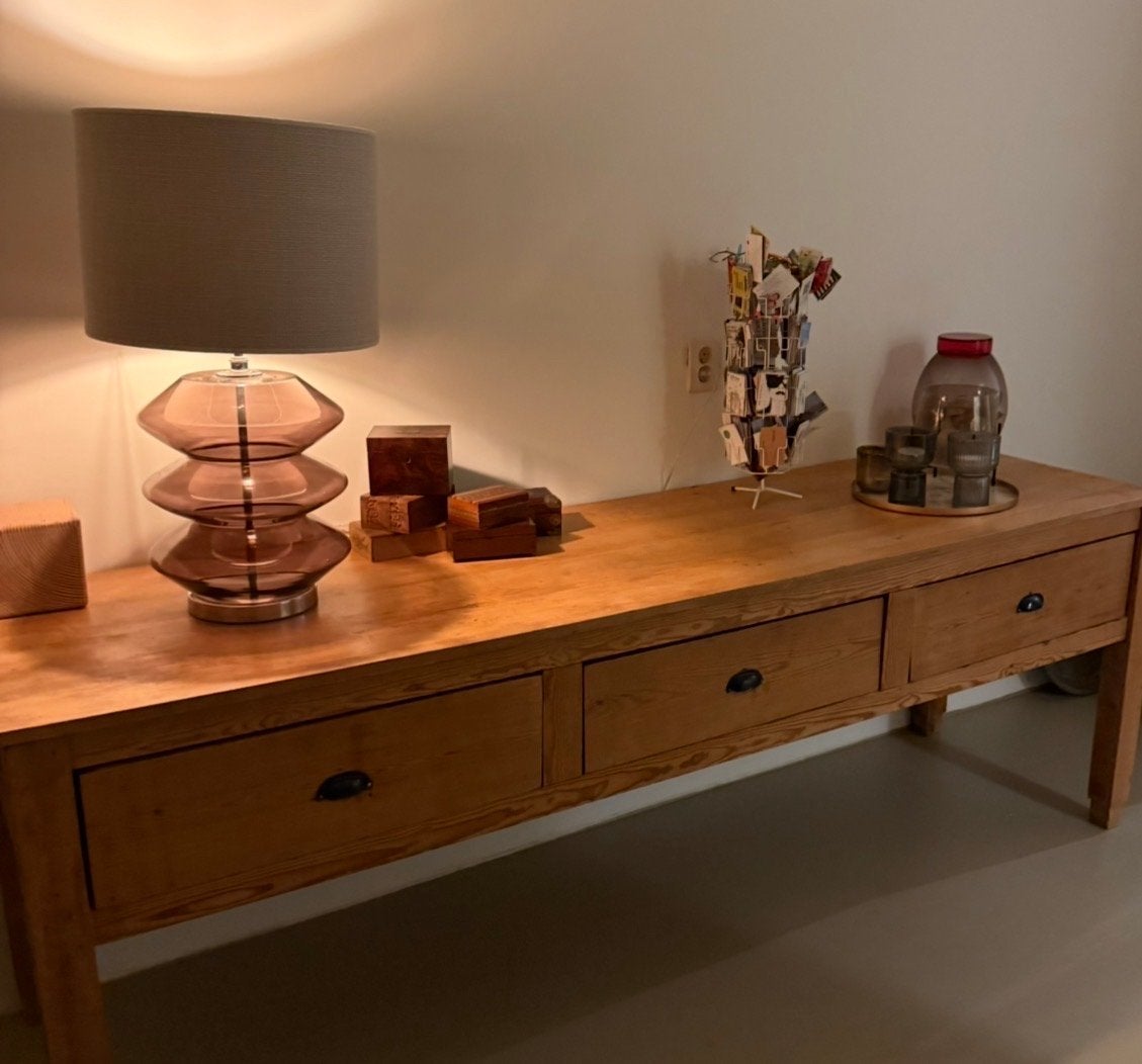 Robuuste houten sidetable met 3 lades, Ophalen