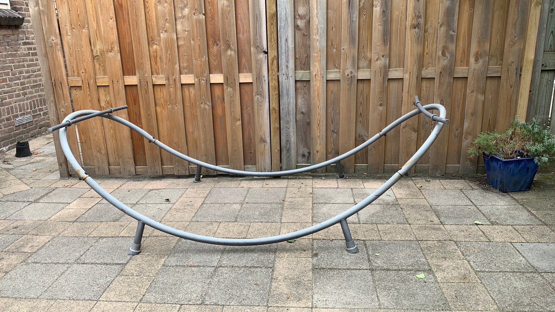 Hangmat standaard, grijs, Tuin en Terras, Hangmatten, Ophalen, Gebruikt, Eenpersoons, Binnen