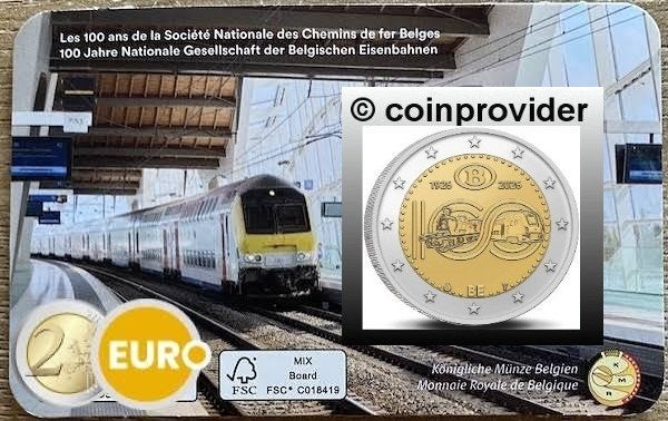 Commemoratieve 2 euromunten België: in coincard, Postzegels en Munten, Munten | Europa | Euromunten, Verzenden, België, 2 euro