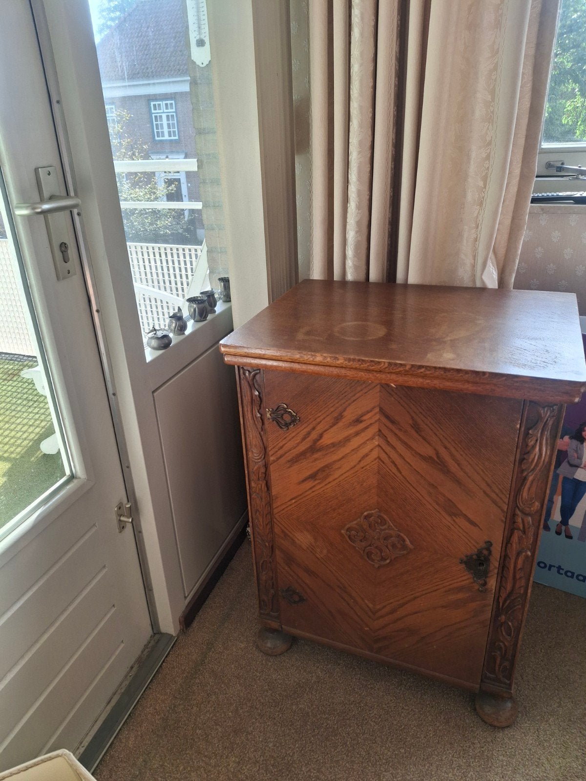 Vintage Pfaff 230 naaimachine in houten meubel, Ophalen