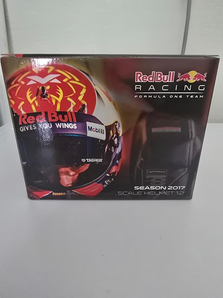 Max Verstappen 2017 Red Bull Mini Helm 1:2, Verzamelen, Automerken, Motoren en Formule 1, Nieuw, Formule 1, Ophalen of Verzenden