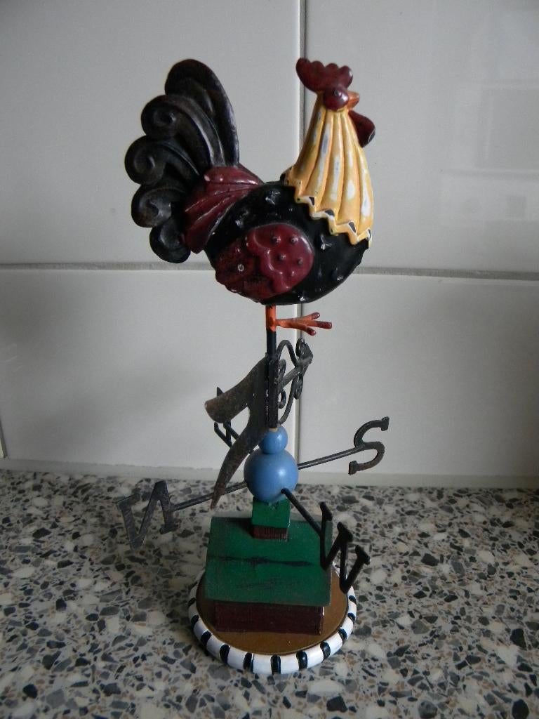 BEELDJE HAAN MET WINDWIJZER MINI, Ophalen of Verzenden, Zo goed als nieuw, Boerderijdier, Beeldje of Figuurtje