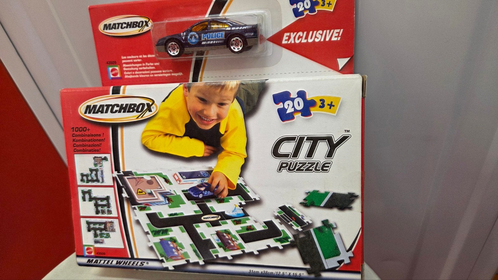 Matchbox City Puzzle met exclusieve politieauto, Ophalen of Verzenden, Nieuw