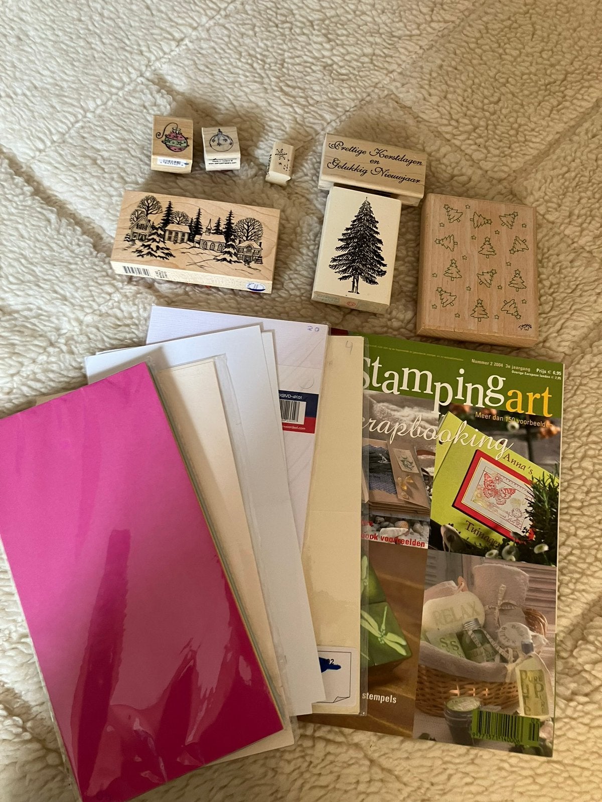 Kerst stempels en knutselmateriaal voor kaarten maken, Nieuw, Meerkleurig, Educatief, Kerstmis