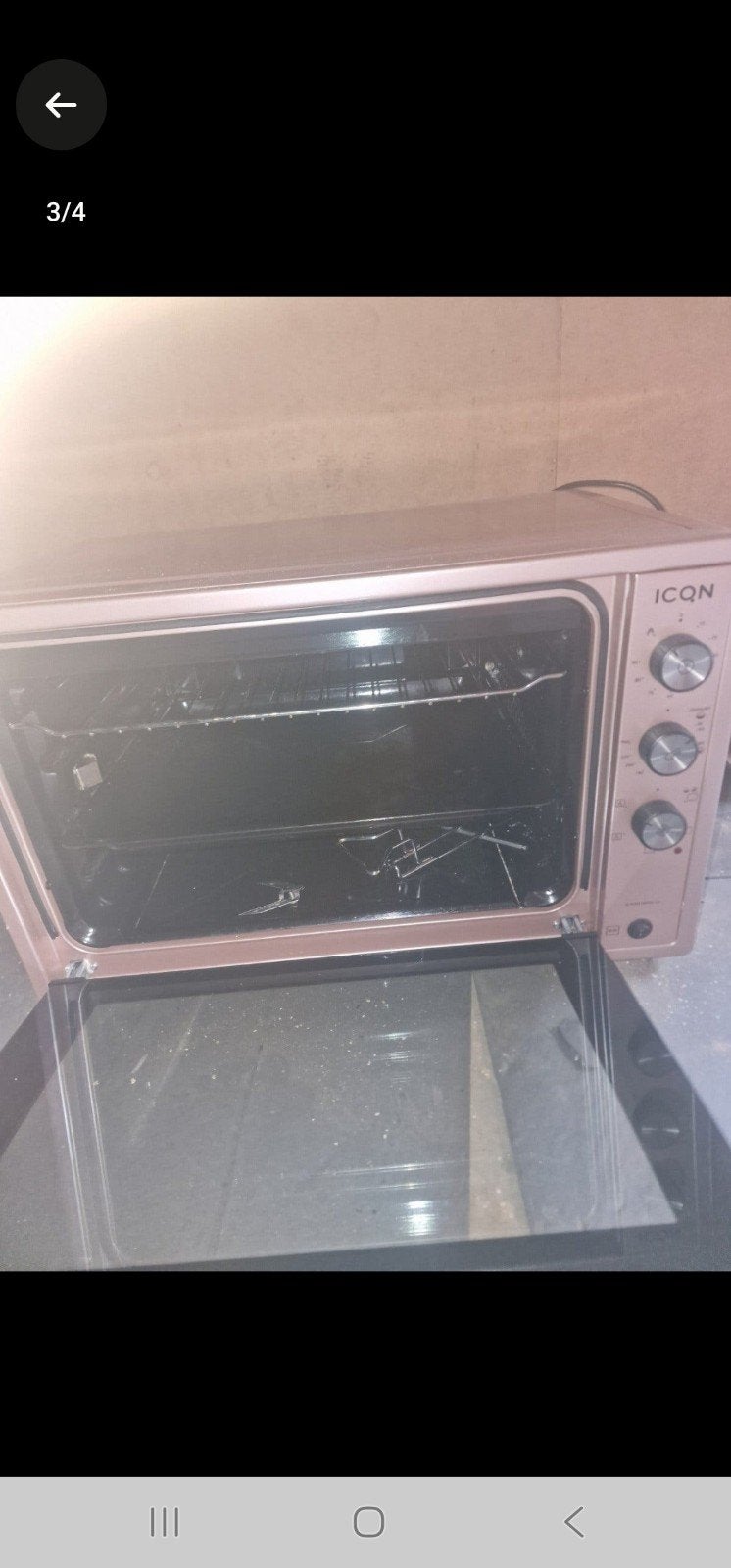 ICQN XXL Vrijstaande Oven 60L Roze - Hetelucht & Grill, Ophalen, 45 tot 50 cm, Overige merken, Hete lucht