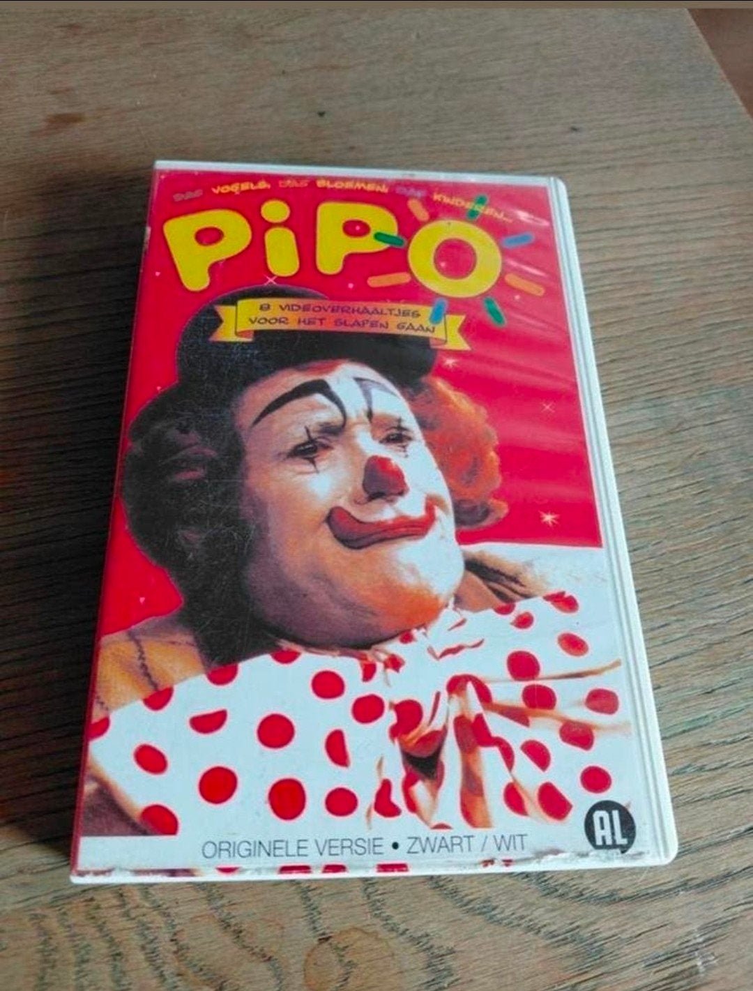 Pipo de clown videoband. 8 verhaaltjes voor het slapen gaan., Gebruikt, Alle leeftijden, Ophalen of Verzenden, Kinderprogramma of -film
