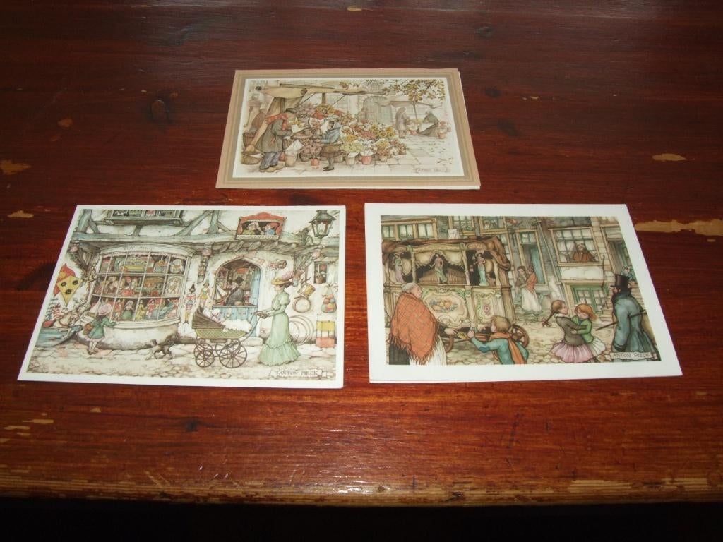 472- ILLUSTRATOR-ANTON PIECK 3 x, Gebruikt, Verzenden, Voor 1940, Prent