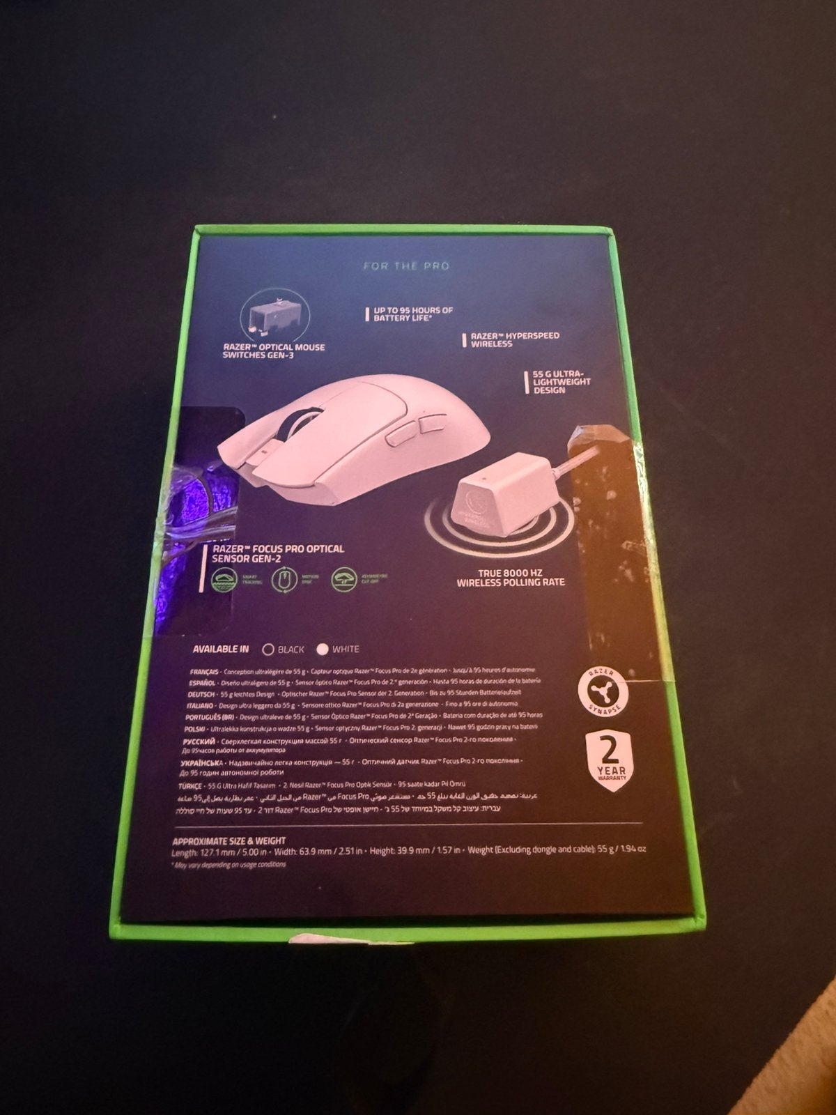 Razer Viper Pro V3, Rechtshandig, Muis, Gaming muis, Ophalen of Verzenden