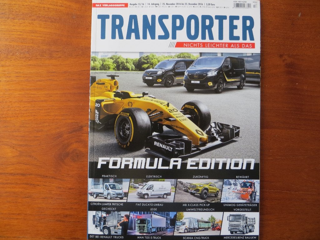 Transporter Magazine Formula Edition (nov 2016), Boeken, Ophalen of Verzenden, Nieuw, Renault