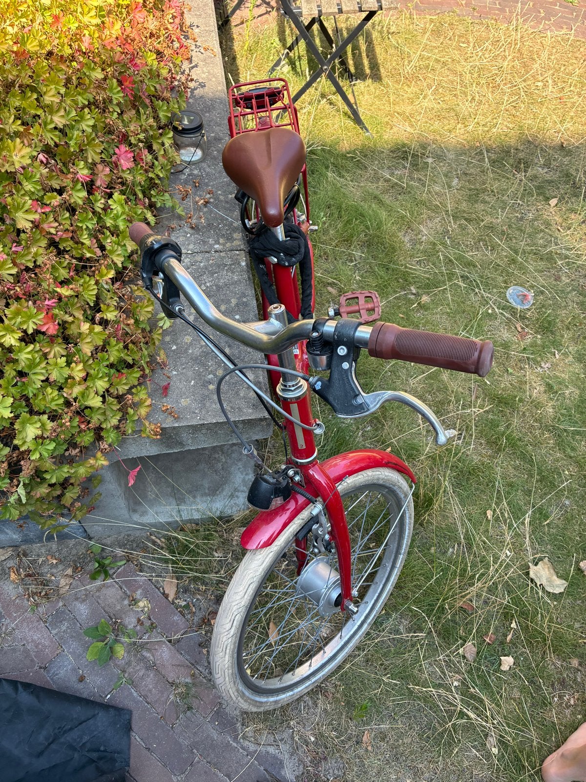 Decathlon kinderfiets, rood, 16 inch, Ophalen, Gebruikt, Terugtraprem, 16 tot 20 inch