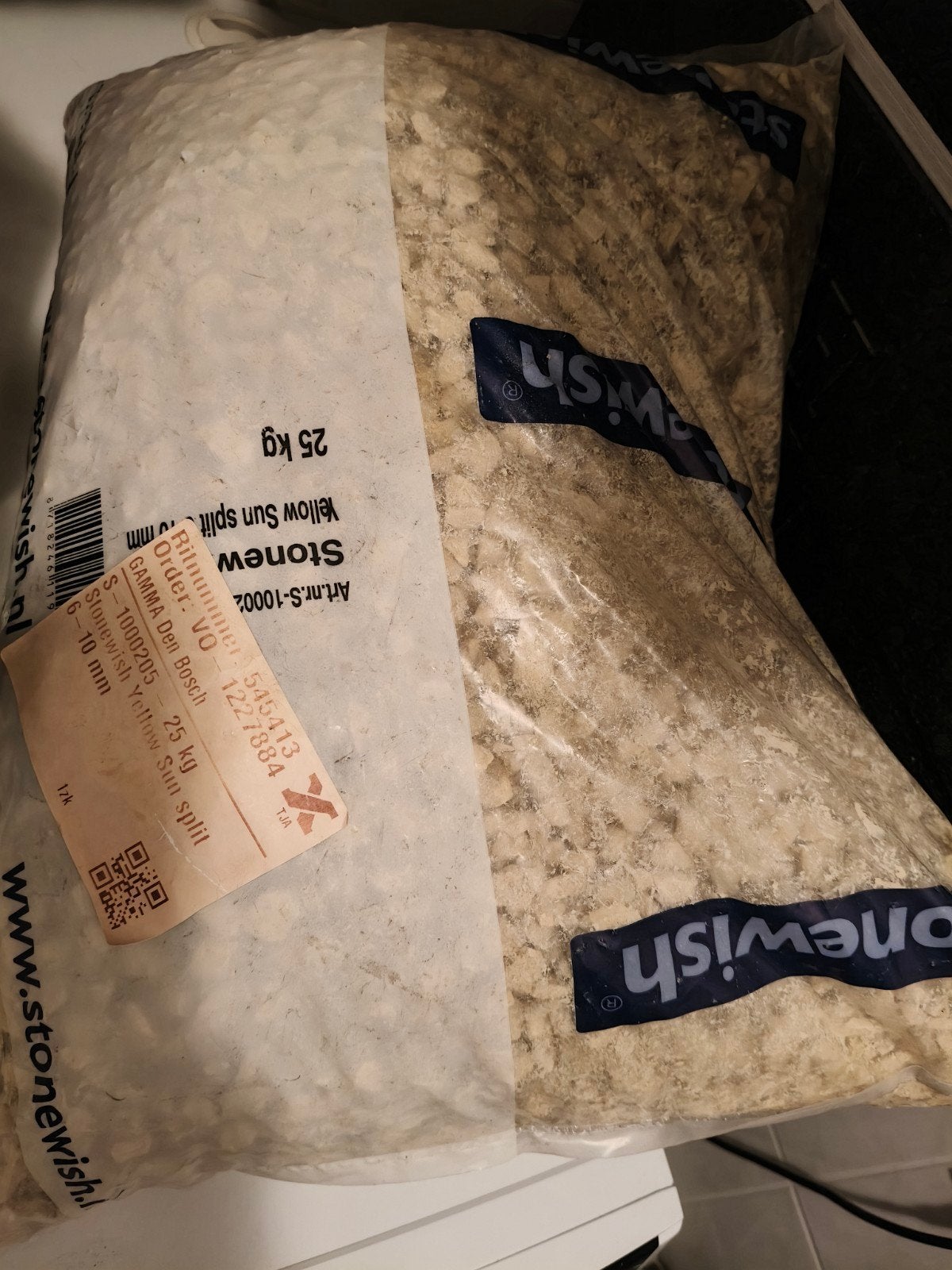 Stonewish Yellow Sun split 6-10 mm, 25 kg, Ophalen, Nieuw, Overige typen