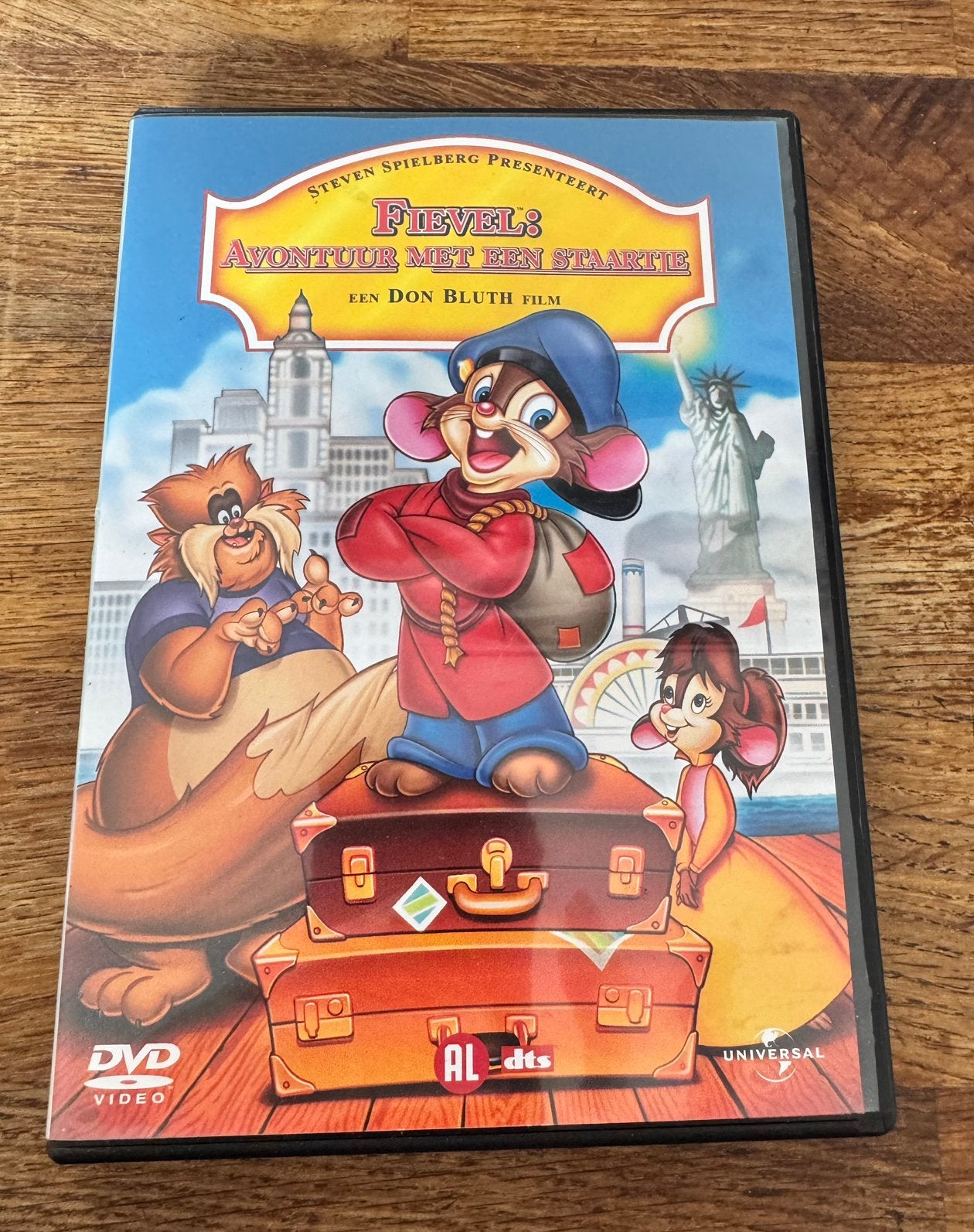 Dvd Fievel Avontuur met een staartje, Engels, Animatie, Ophalen of Verzenden, Zo goed als nieuw