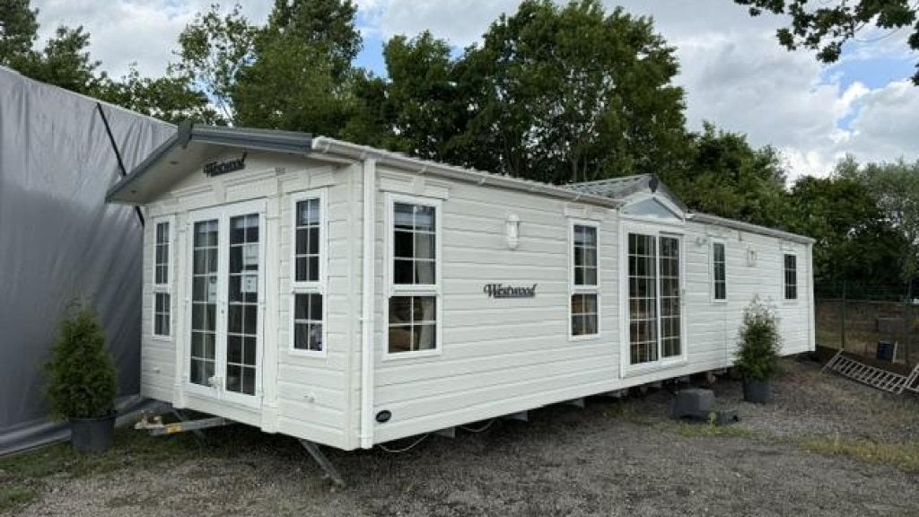 ABI Westwood kunststof 4 x 12.50 3 slp, Caravans en Kamperen, Stacaravans, Tot en met 6