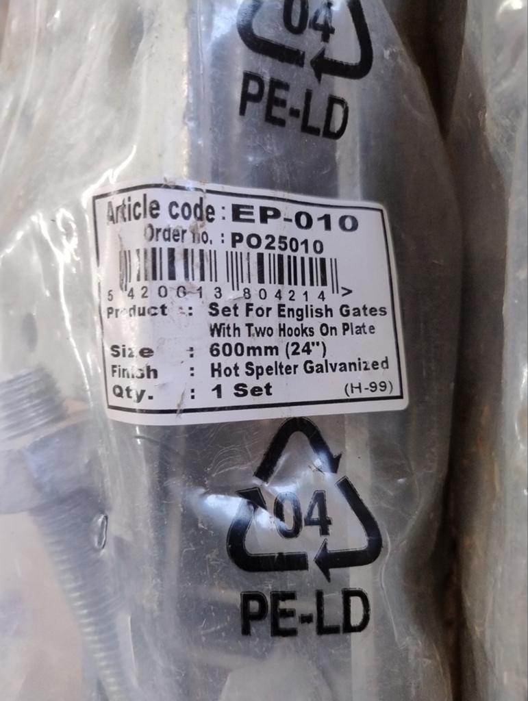 Engels beslag voor poort. Nieuw! €50 per 2, Ophalen, Nieuw, IJzer, Dubbelstaafmat hekwerk