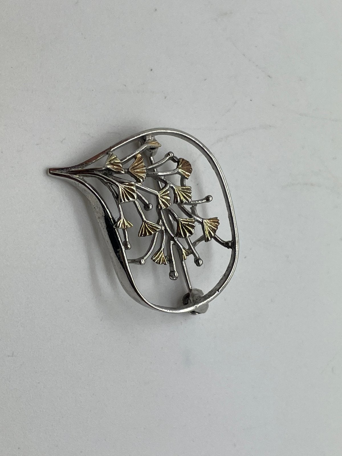 F198 Prachtige zilveren K&L broche, Ophalen of Verzenden, Zilver, Broche, Verguld