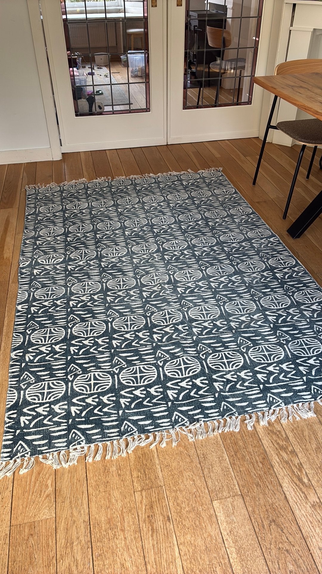 Vloerkleed (Loods 5), Ophalen, 100 tot 150 cm, Blauw, 200 cm of meer