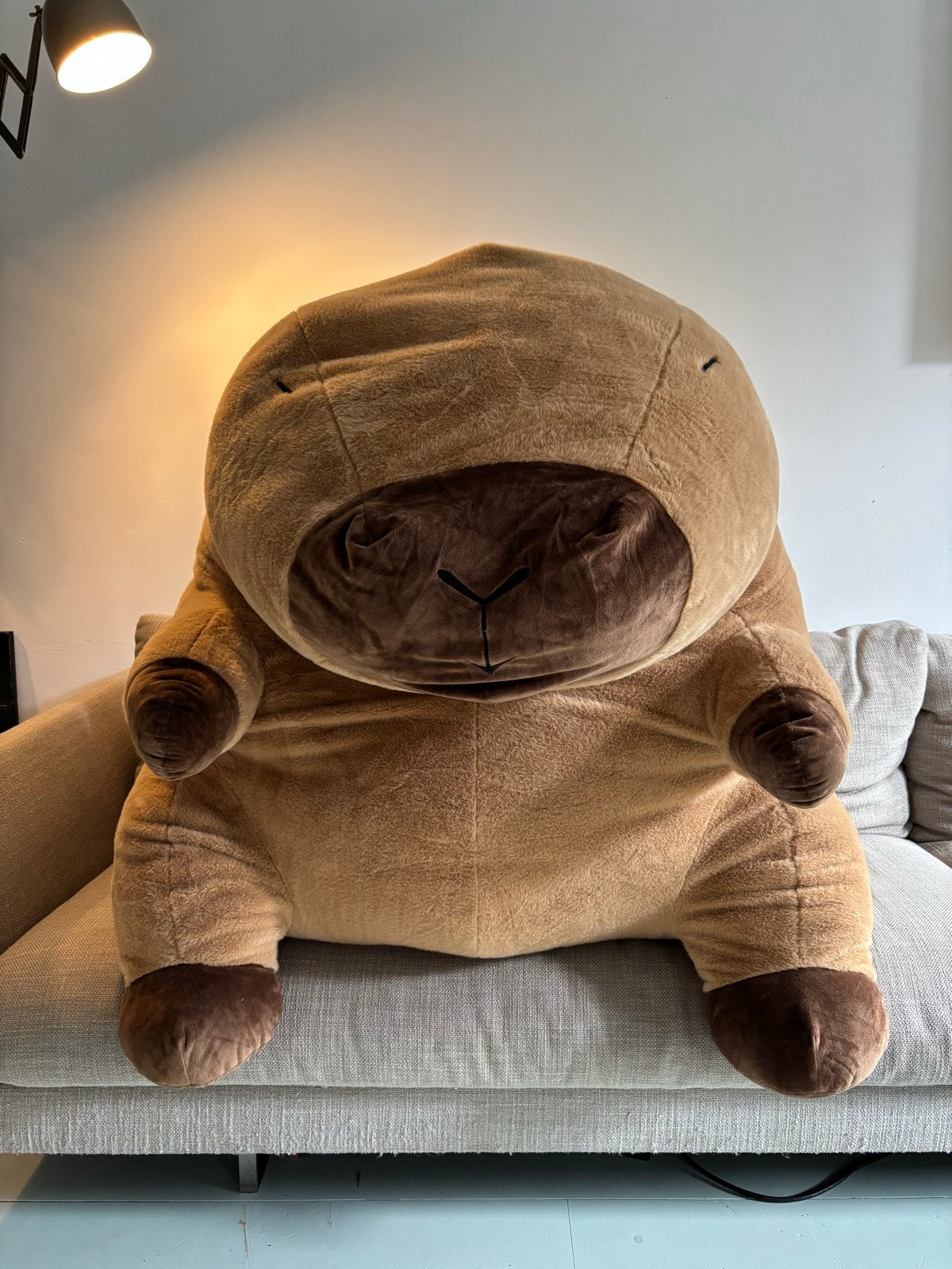 Hele grote capybara knuffel met schildpad 100cm.bij 80cm., Kinderen en Baby's, Speelgoed | Knuffels en Pluche, Ophalen, Overige merken