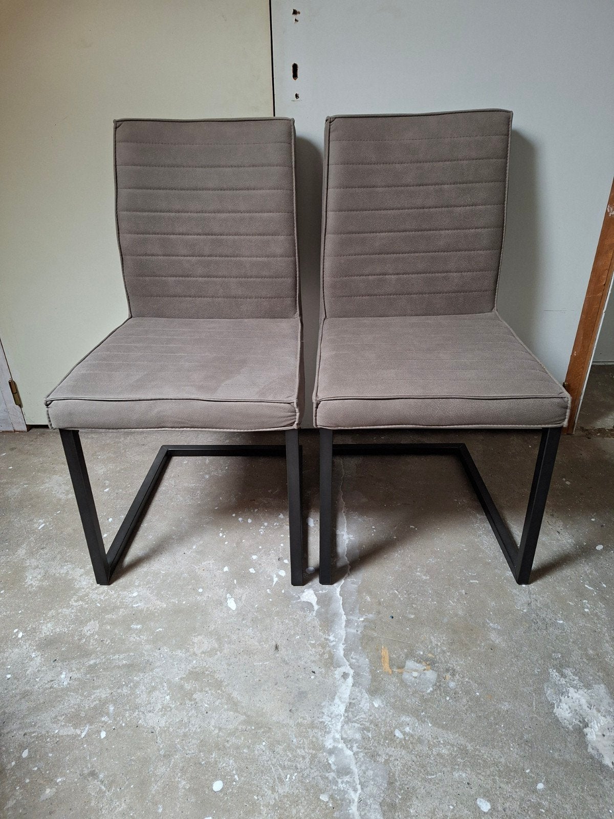 Pronto Wonen eetkamerstoelen, Huis en Inrichting, Stoelen, Gebruikt, Twee, Metaal, Stof, Overige kleuren, Ophalen