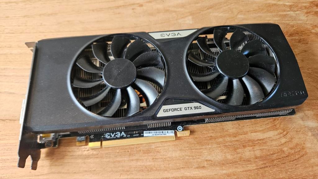 EVGA GeForce GTX 960 2GB Grafische Kaart, PCI-Express 3, Gebruikt, HDMI, Ophalen of Verzenden
