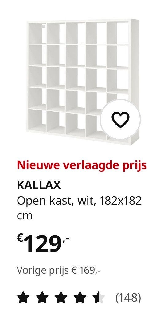 GEZOCHT KALLAX Open kast,182x182 cm, Ophalen of Verzenden, Gebruikt