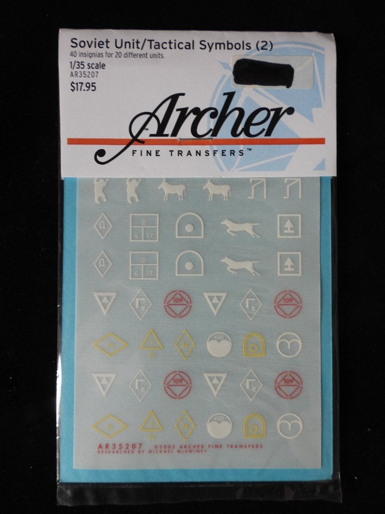 Archer AR35207 Sovjet WO2 tactische symbolen #2 1:35, Overige merken, 1:32 tot 1:50, Overige typen, Nieuw