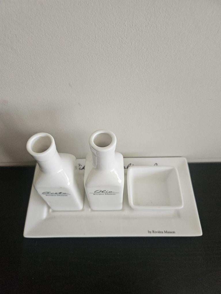 Olie en azijnsetje riviera maison, Ophalen of Verzenden, Nieuw, Overige materialen, Minder dan 25 cm