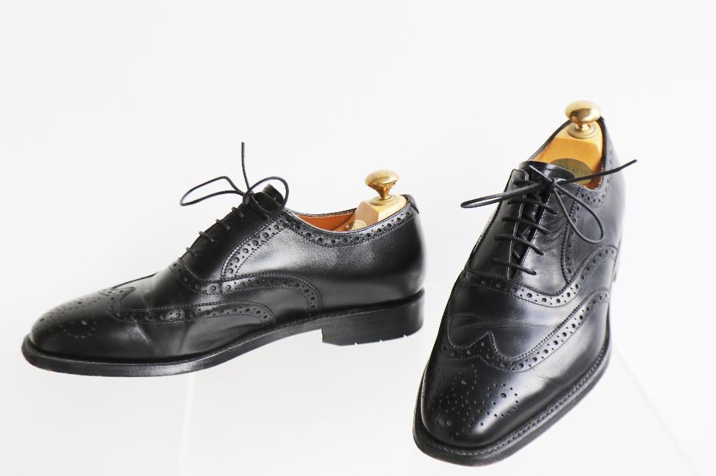 Klassieke Van Bommel zwarte brogues maat 6 H = 40 breed, Zwart, Ophalen of Verzenden, Zo goed als nieuw, Van Bommel