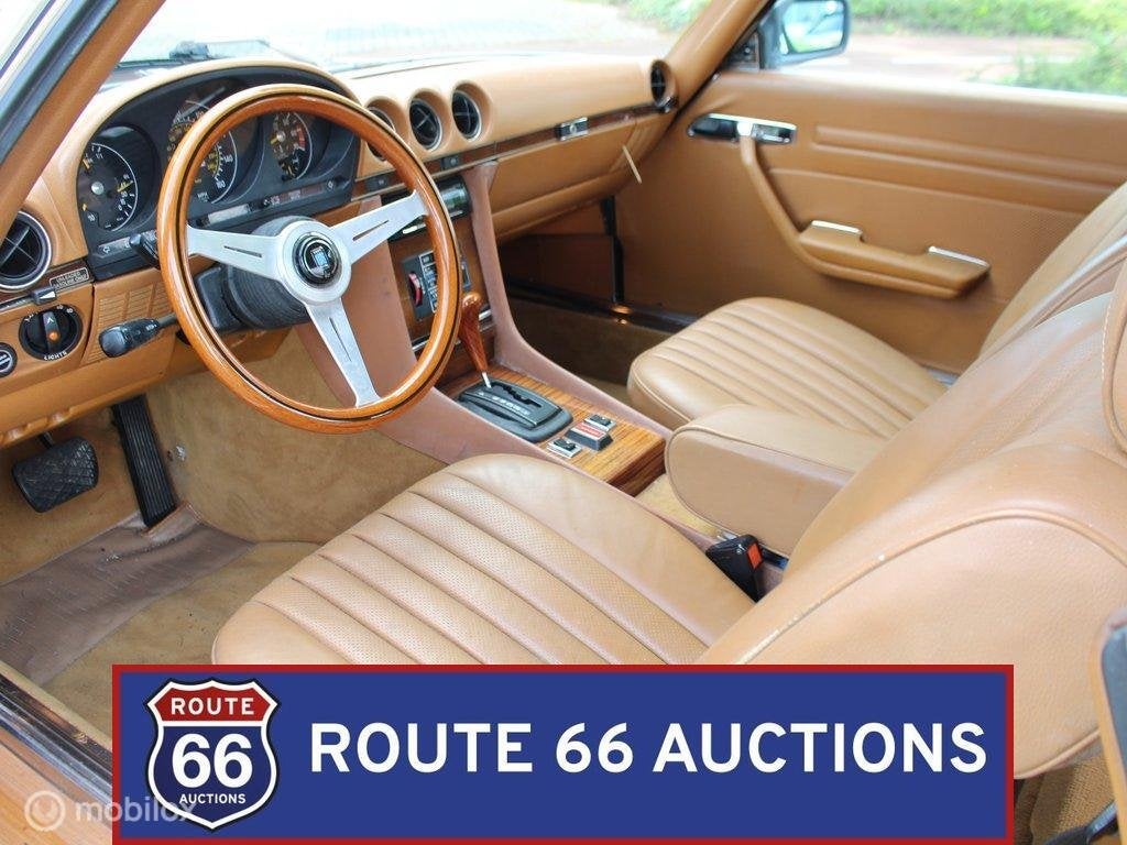Mercedes-Benz 450 SL | 1979 | Route 66 Auctions, Auto's, Oldtimers, Overige carrosserieën, Zwart, Mercedes-Benz, Bedrijf
