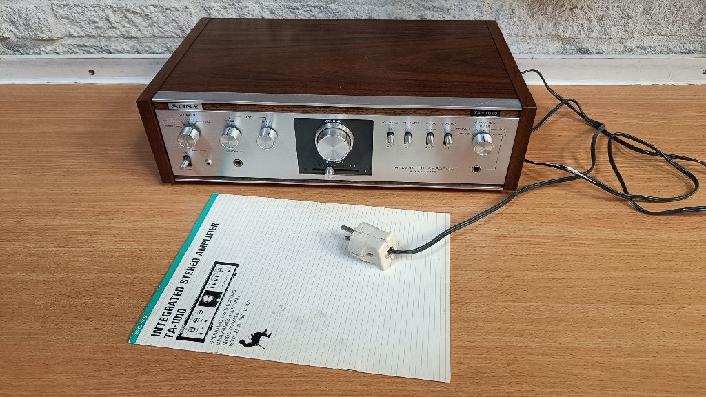 Sony TA-1010 versterker (1970) met originele handleiding, Audio, Tv en Foto, Versterkers en Receivers, Ophalen, Gebruikt, Sony