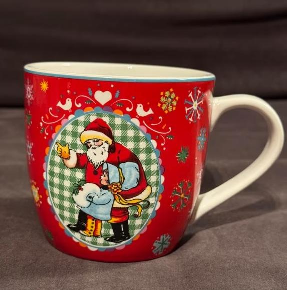 Mok met kerstman van AH, Huis en Inrichting, Keuken | Servies, Ophalen of Verzenden, Zo goed als nieuw, Overige stijlen, Kop(pen) en/of Schotel(s)
