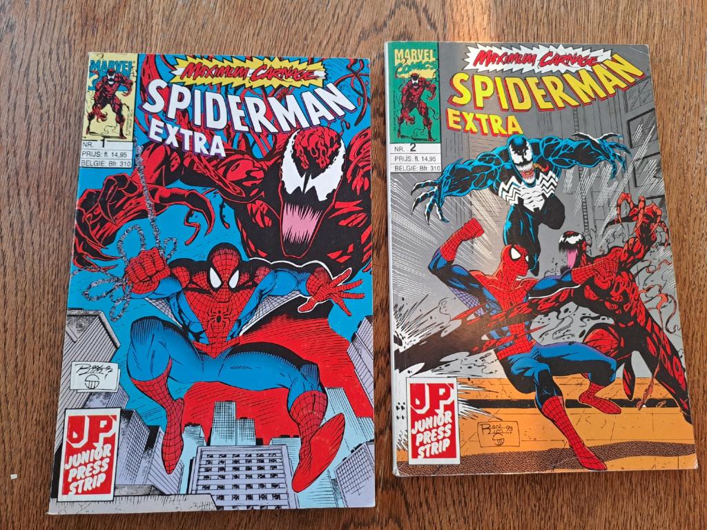 spiderman extra strip, Gelezen, Complete serie of reeks, Europa, Ophalen of Verzenden