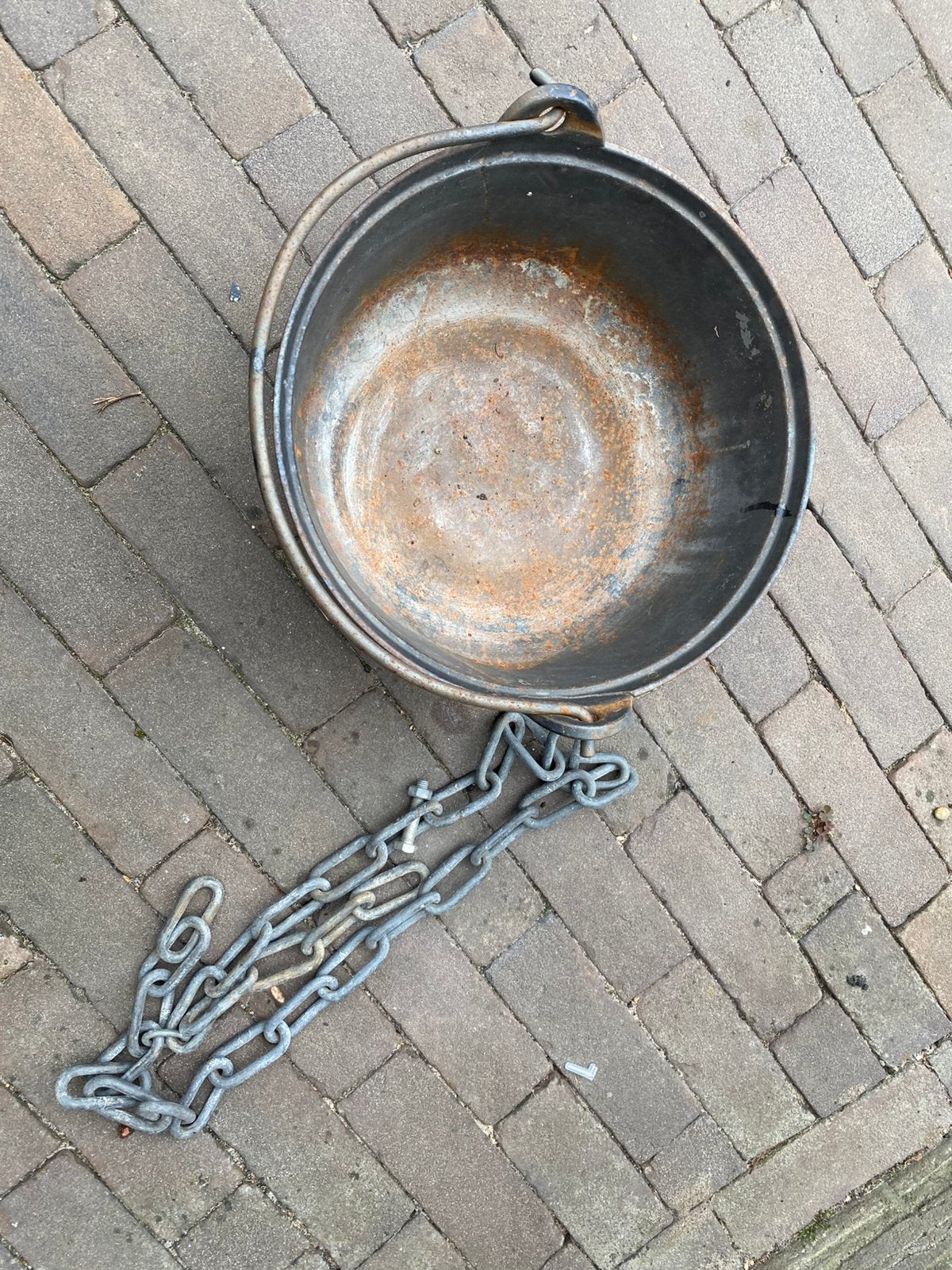 Gietijzeren heksen/kookketel 20 liter, Ophalen