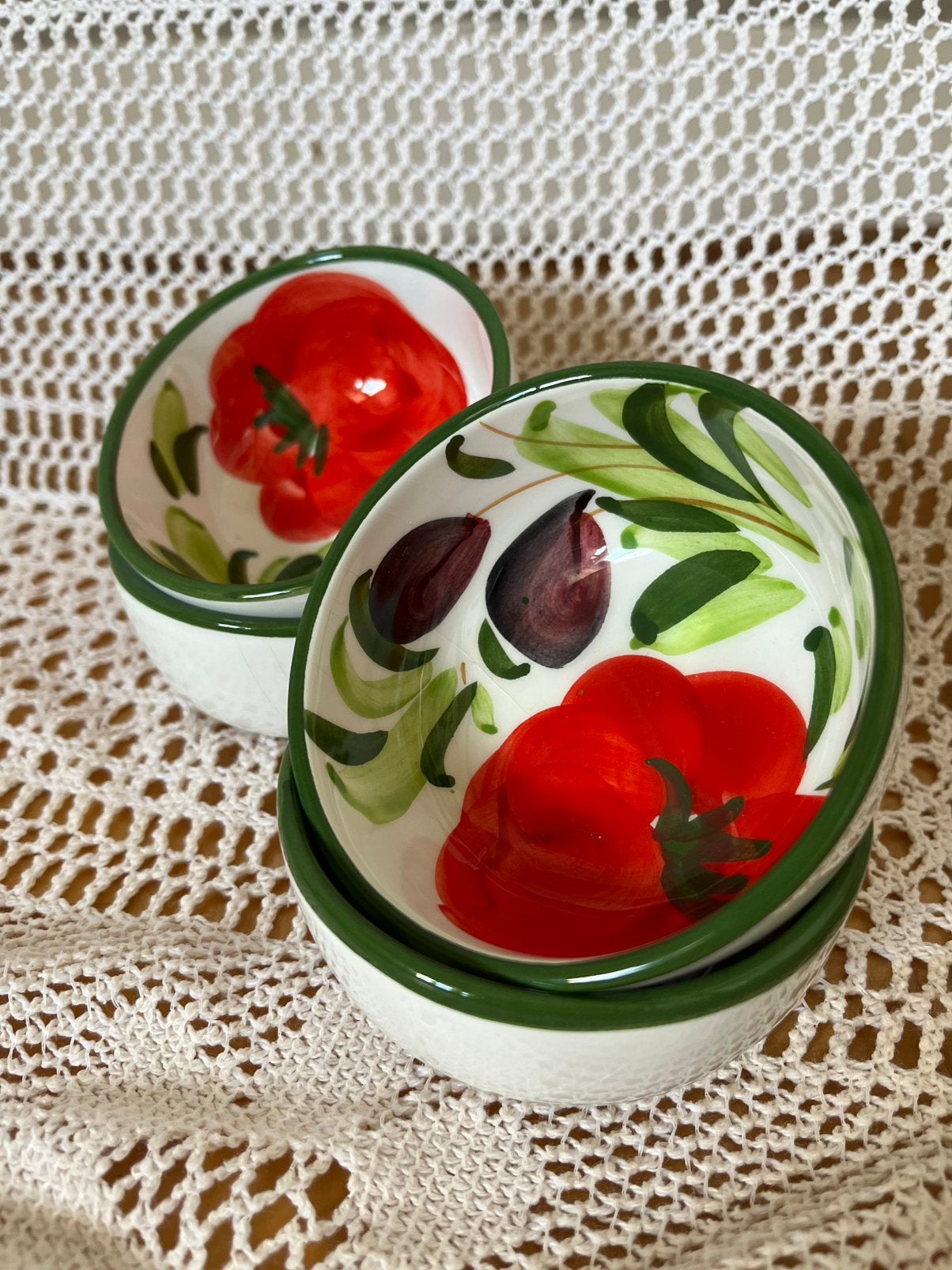 4 Kleine Schoteltjes. Bassano Italy Ø 8cm, Ophalen of Verzenden